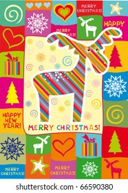 christmas card. vector
