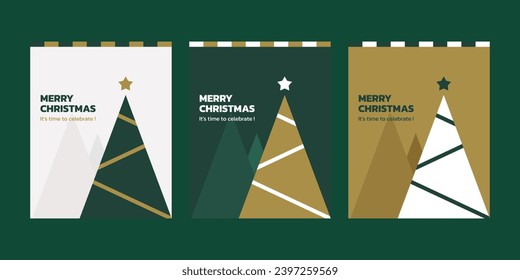 Christmas Card Vector Design Template or Social Media