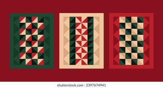 Christmas Card Vector Design Template or Social Media