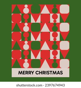Christmas Card Vector Design Template or Social Media