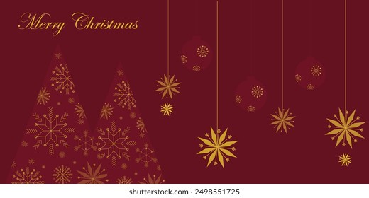 Tarjeta de Navidad Diseño de Vector Plantilla Árbol de Navidad Ilustración Feliz Navidades Conceptos de tarjeta de felicitación temporada saludos Vector