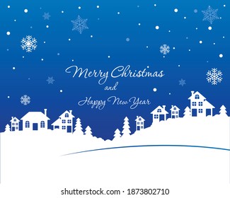 christmas card in vector form