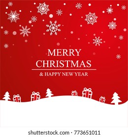 christmas card in vector form