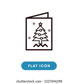 Christmas card vector icon