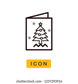 Christmas card vector icon
