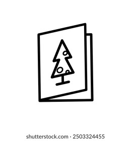 Tarjeta de Navidad - icono de Vector