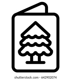 Christmas Card Vector Icon 