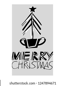Christmas Card. Vector Illustration.