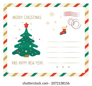 
Christmas card . Vector illustration