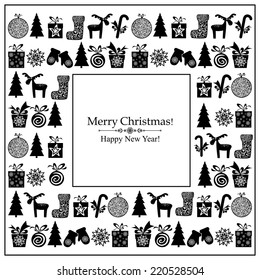 Christmas card. Vector Illustration 