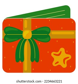 Tarjeta navideña en iluminación vectorial