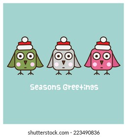 Christmas card. Vector illustration.