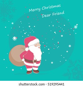 Christmas card, vector illustration