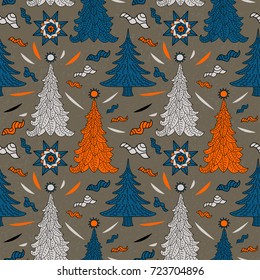 Christmas card, vector illustration.