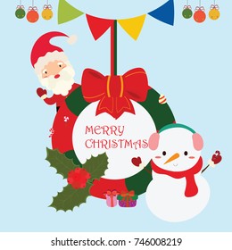 Christmas card. Vector illustration.