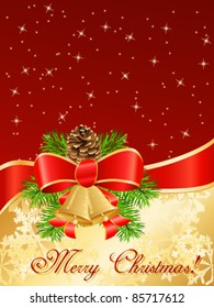 christmas card - vector illustration
