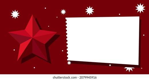 Christmas Card, Vector Line Art Illustration