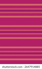 Christmas card vector lines textile, grunge seamless fabric stripe. Latin pattern texture background vertical in pink and orange colors palette.