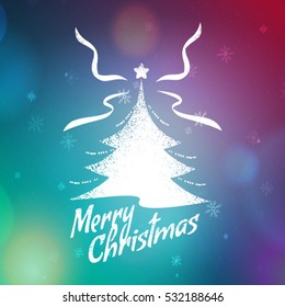 Christmas card. Vector logo, text design. Usable for banners, greeting cards, gifts etc.