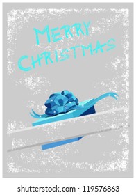 Christmas card (vector) - MERRY CHRISTMAS