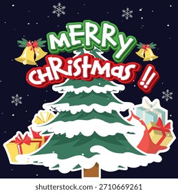 Tarjeta de Navidad. Conjunto de Vector con colorido 