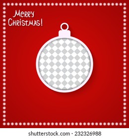 Christmas card vector template