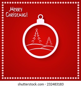 Christmas card vector template