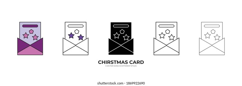 CHRISTMAS CARD VECTOR TYPE ICON