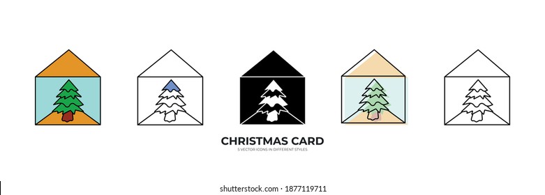 Christmas card vector type icon