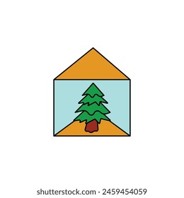 christmas card vector type icon