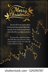 Christmas card from vector.Merry christmas in 2016