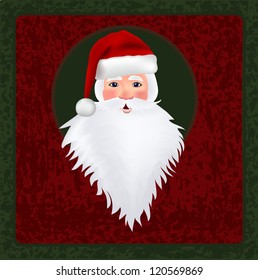 Christmas card, vintage postcard, vector illustration for design