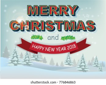 Christmas card in vintage style