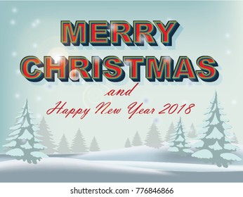 Christmas card in vintage style