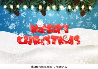 christmas card. Winter background
