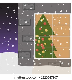 Christmas card winter holiday snow