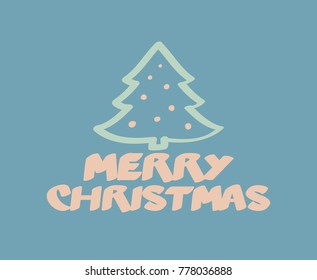 Christmas card with wishes and decorations. Vector.