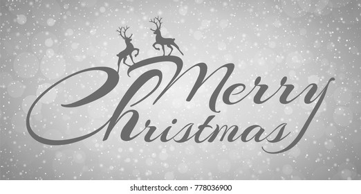 Christmas card with wishes and decorations. Vector.