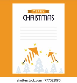 Christmas card with yellow theme