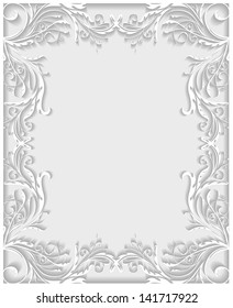 Christmas card/background with paper snowflakes