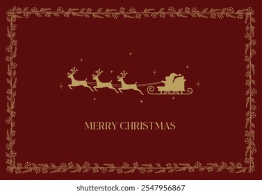 Cartões de Natal, banner de Natal, Santa, Rudolph