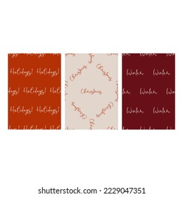 Tarjetas navideñas para el diseño conceptual. Elemento de diseño. Elegante lujo. Decoración elegante Patrón vectorial.
