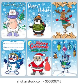 Christmas cards with funny personages