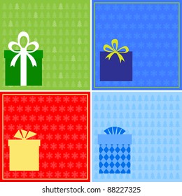 christmas cards with gift boxes