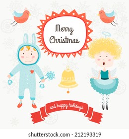 Christmas Cards with Kids and Birds