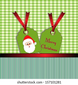 Christmas cards with merry christmas and Santa Claus tag.Vector eps10,illustration.Raster also available.