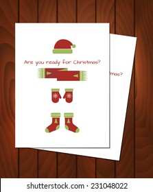 Christmas cards on the table