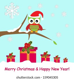Christmas cards with snow background and Santa Claus.Vector eps10,illustration.