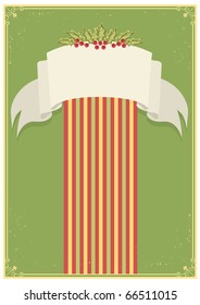 Christmas card.Vector vintage background