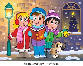 Christmas Carol Singers Theme 5 Eps10 Stock Vector (Royalty Free ...